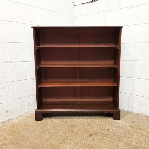 fig 2. ANTIQUE VICTORIAN MAHOGANY OPEN BOOKCASE C1880