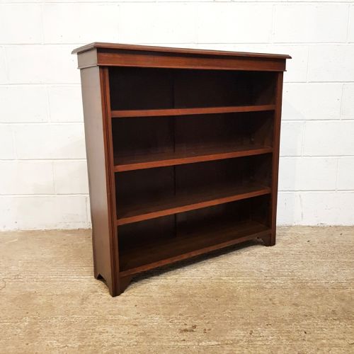 fig 2. ANTIQUE EDWARDIAN MAHOGANY OPEN BOOKCASE C1900