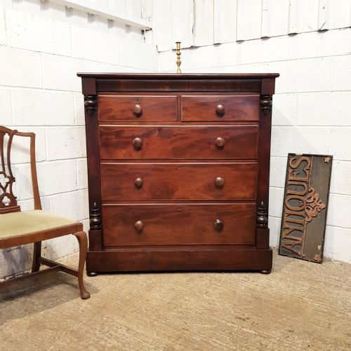 Antique Victorian Mahogany Chest of Drawers C1880