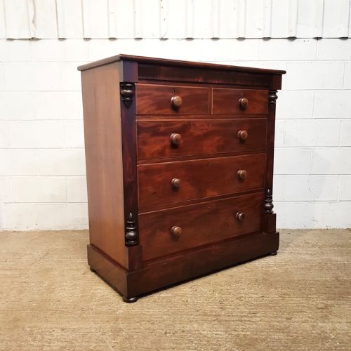 fig 2. ANTIQUE VICTORIAN MAHOGANY CHEST OF DRAWERS C1880