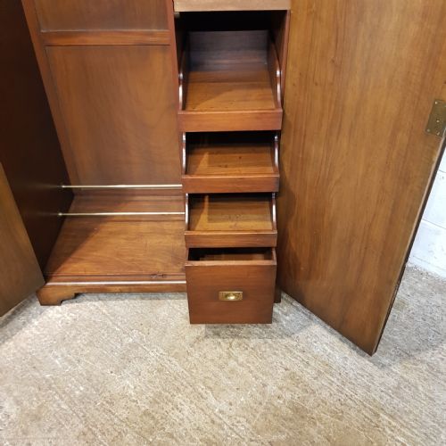 fig 1. ANTIQUE BURR WALNUT DOUBLE WARDROBE C1920