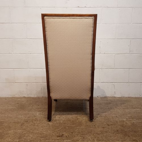 fig 1. ANTIQUE WILLIAM 1V MAHOGANY FRAMED HIGH BACK SALON ARMCHAIR C1830