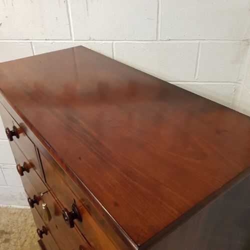 fig 1. ANTIQUE VICTORIAN MAHOGANY CHEST OF DRAWERS C1880