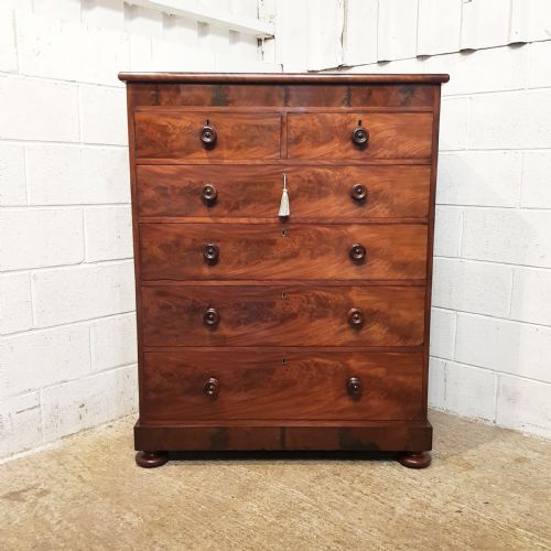 fig 2. ANTIQUE VICTORIAN MAHOGANY CHEST OF DRAWERS C1880