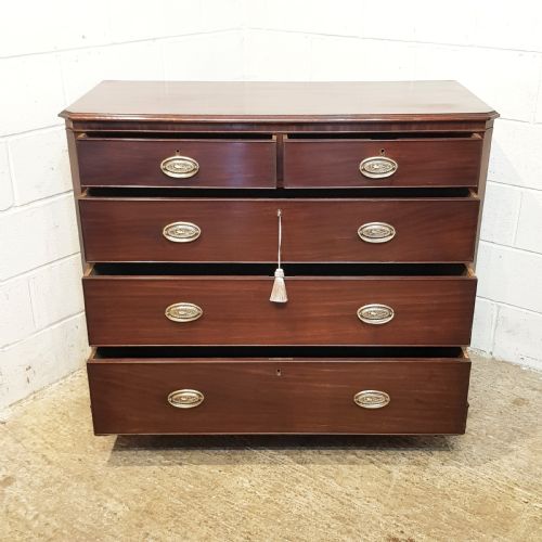 fig 1. ANTIQUE REGENCY MAHOGANY CHEST OF DRAWERS C1820