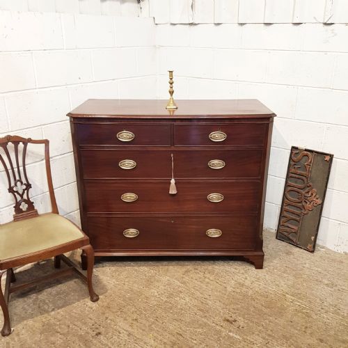 fig 2. ANTIQUE REGENCY MAHOGANY CHEST OF DRAWERS C1820