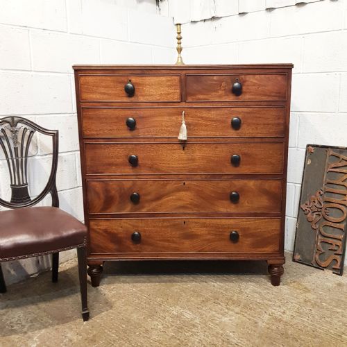 Antique Early Victorian Mahogany Cheet of Drawers C1860