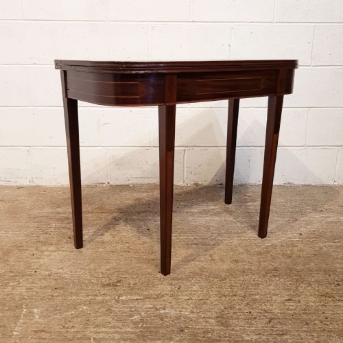 fig 2. ANTIQUE REGENCY INLAID MAHOGANY FOLD OVER TABLE C1820
