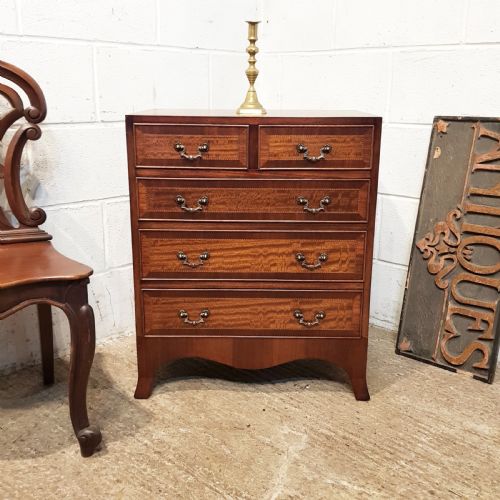 Antique Mahogany Swarf Chest of Drawers C1920