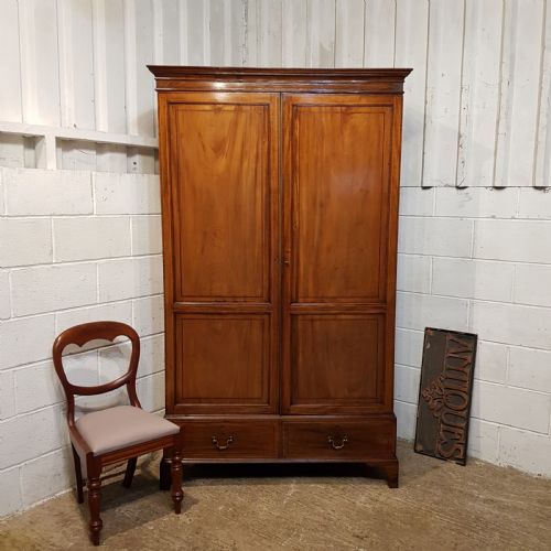Antique 18th Century Mahogany Double Wardrobe C1780