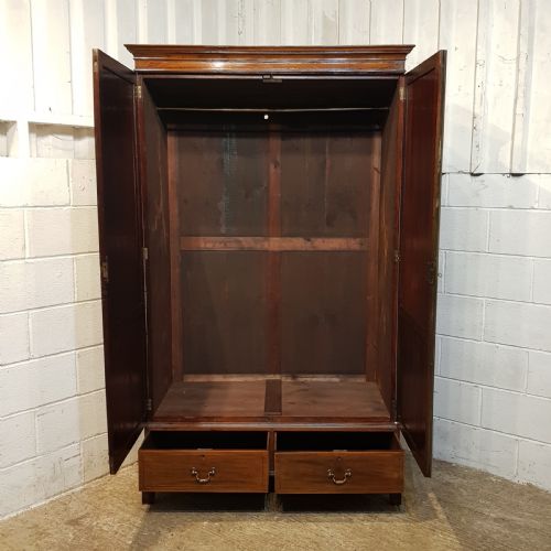 fig 1. ANTIQUE 18TH CENTURY MAHOGANY DOUBLE WARDROBE C1780