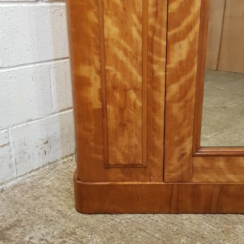 fig 1. ANTIQUE VICTORIAN SATINWOOD DOUBLE WARDROBE C1880