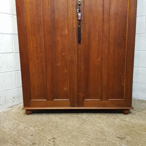 fig 2. ANTIQUE VICTORIAN OAK DOUBLE WARDROBE C1880