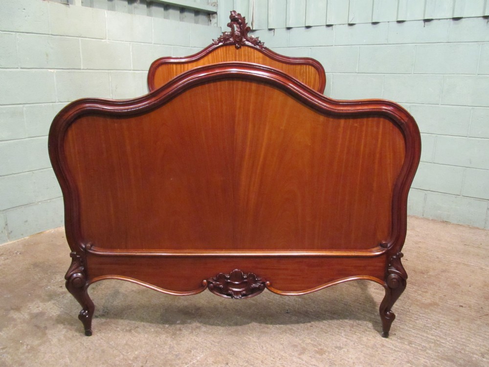 Antique French Mahogany Double Bed c1900