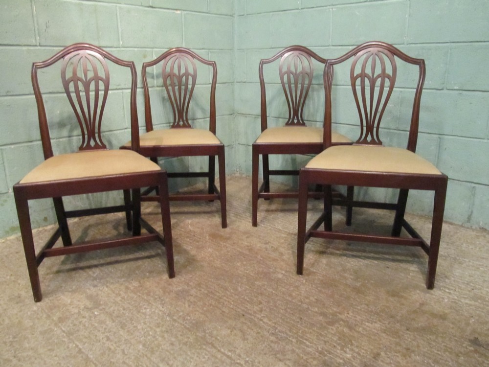 Antique Edwardian Regency Mahogany Set of Four Dining Chairs C1900