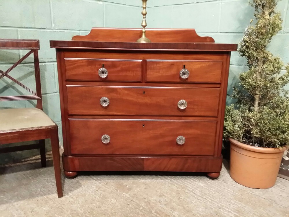 ANTIQUE VICTORIAN MAHOGANY CHEST OF DRAWERS C2880