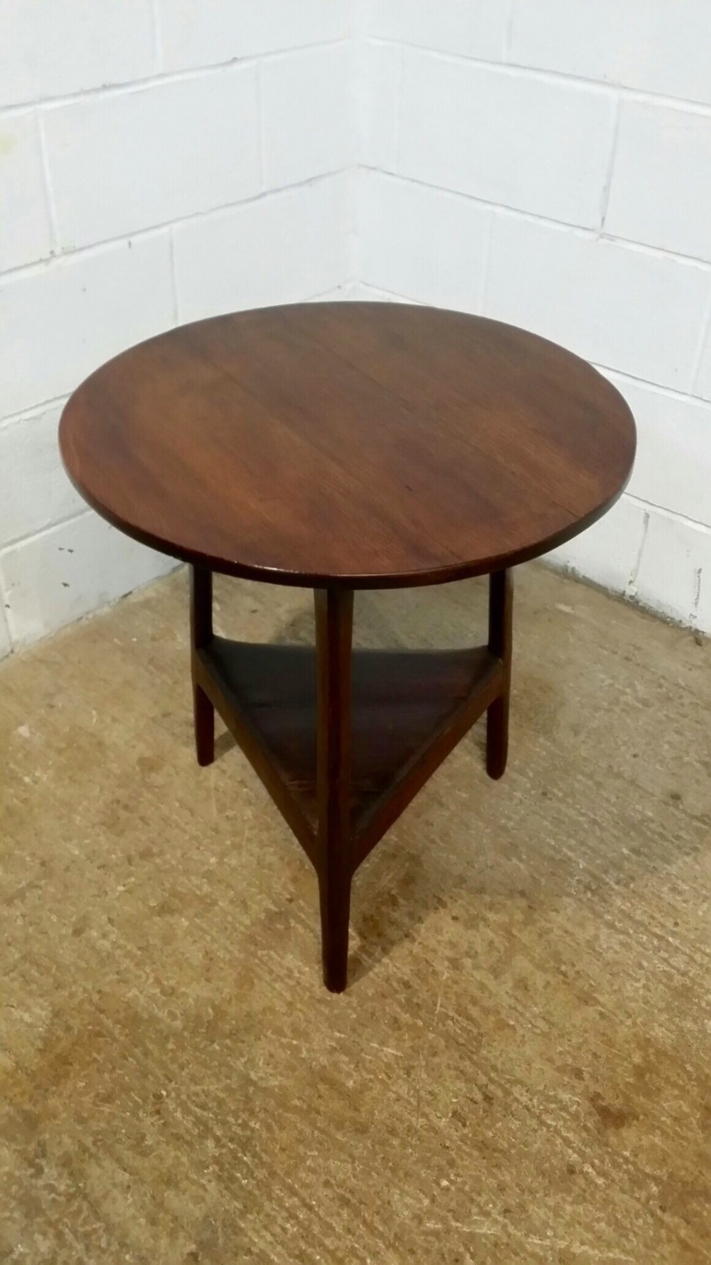 ANTIQUE GEORGIAN PERIOD OAK & FRUITWOOD CRICKET TABLE C 1780