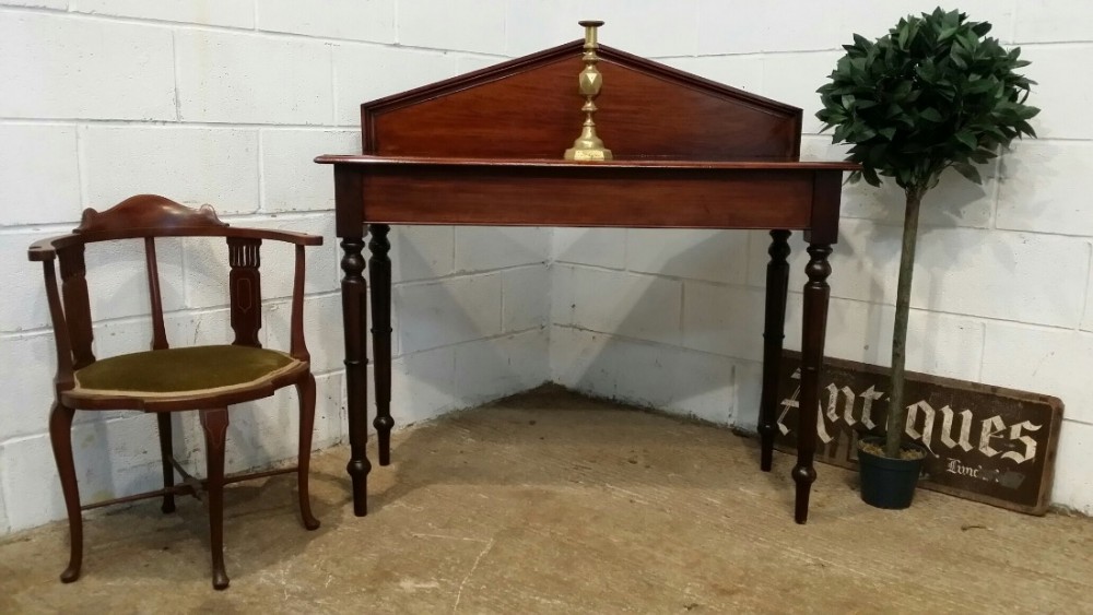 ANTIQUE VICTORIAN MAHOGANY HALL SIDE TABLE C1880