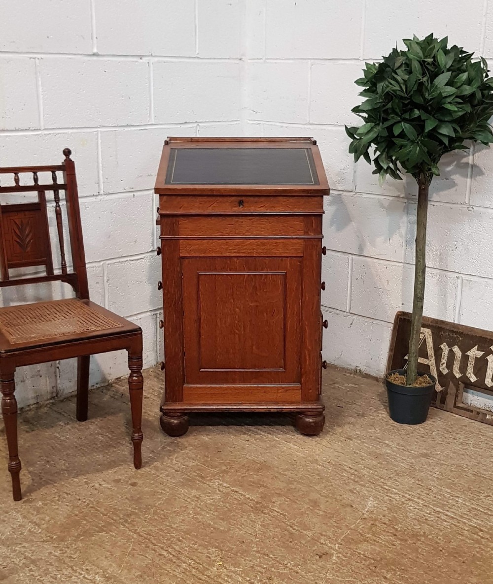 ANTIQUE VICTORIAN OAK DAVENPORT DESK C1880 View IV