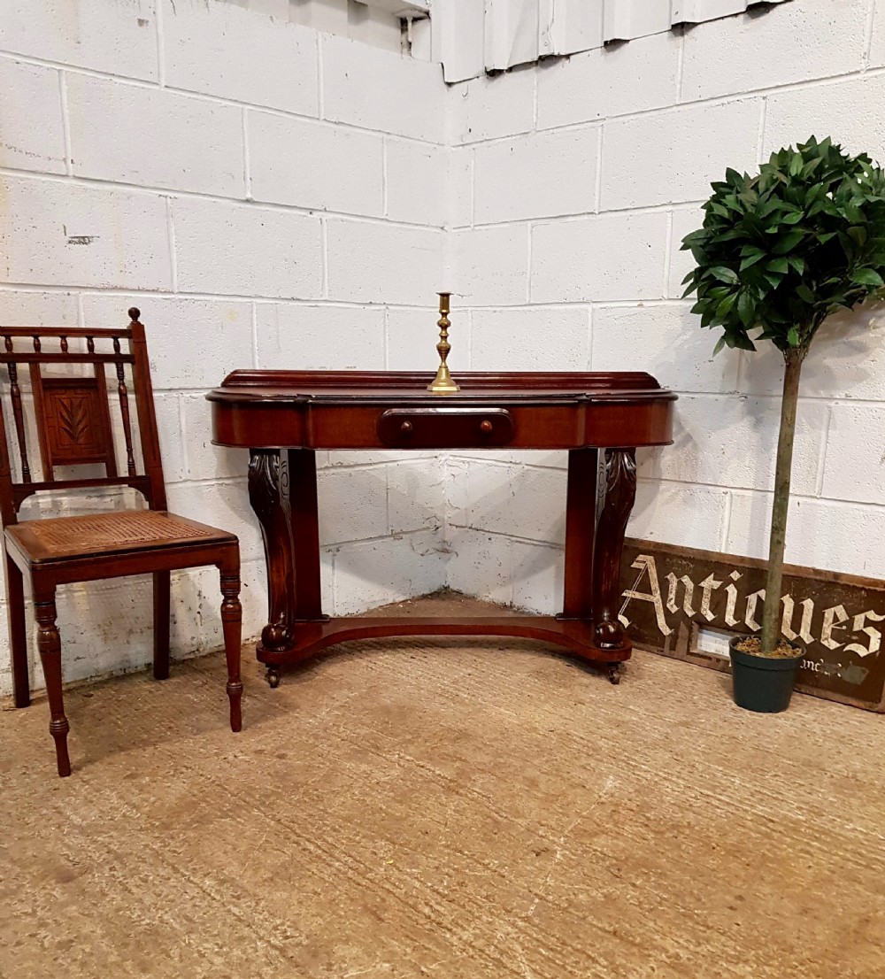ANTIQUE VICTORIAN MAHOGANY DUCHESSE CONSOLE TABLE C1880 View V