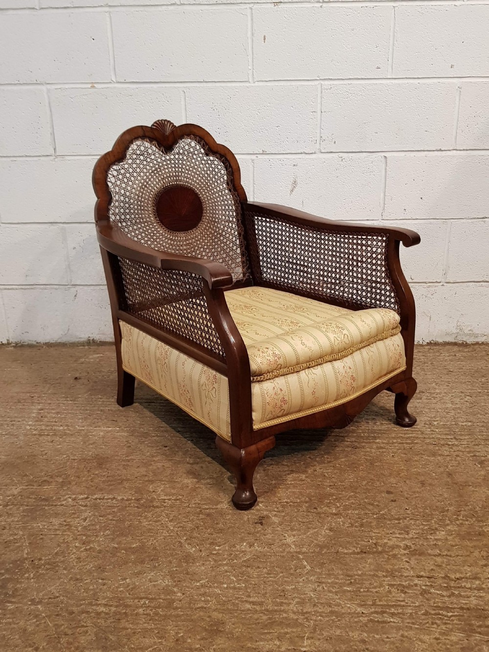 ANTIQUE PAIR FRENCH BERGER WALNUT ARMCHAIRS C1900 View II