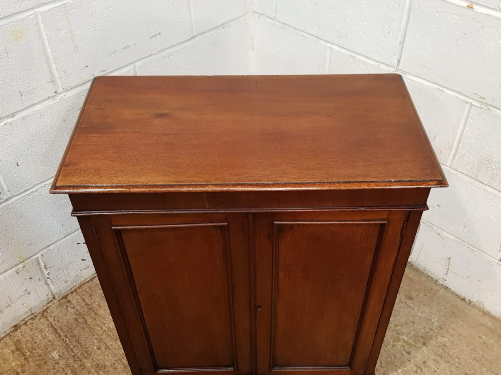 ANTIQUE LATE VICTORIAN SMALL MAHOGANY CUPBOARD C1890 View V