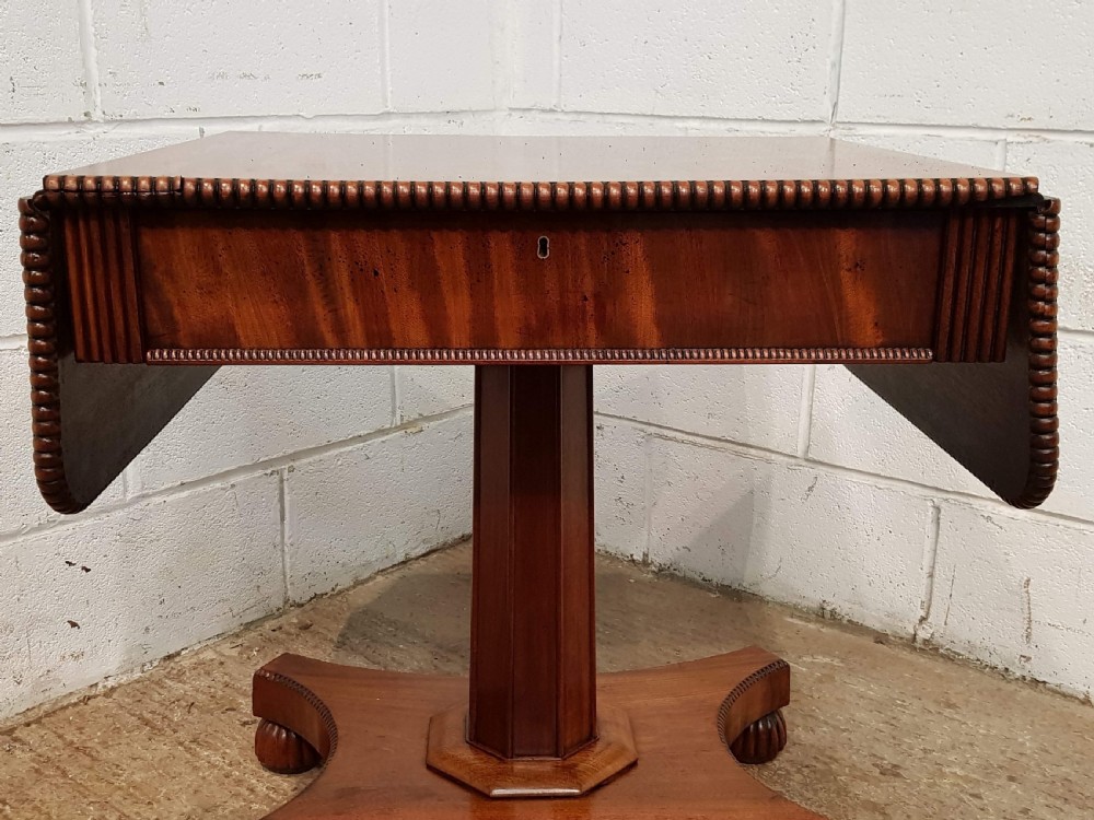 ANTIQUE REGENCY MAHOGANY DROP LEAF SOFA TABLE C1820 View III