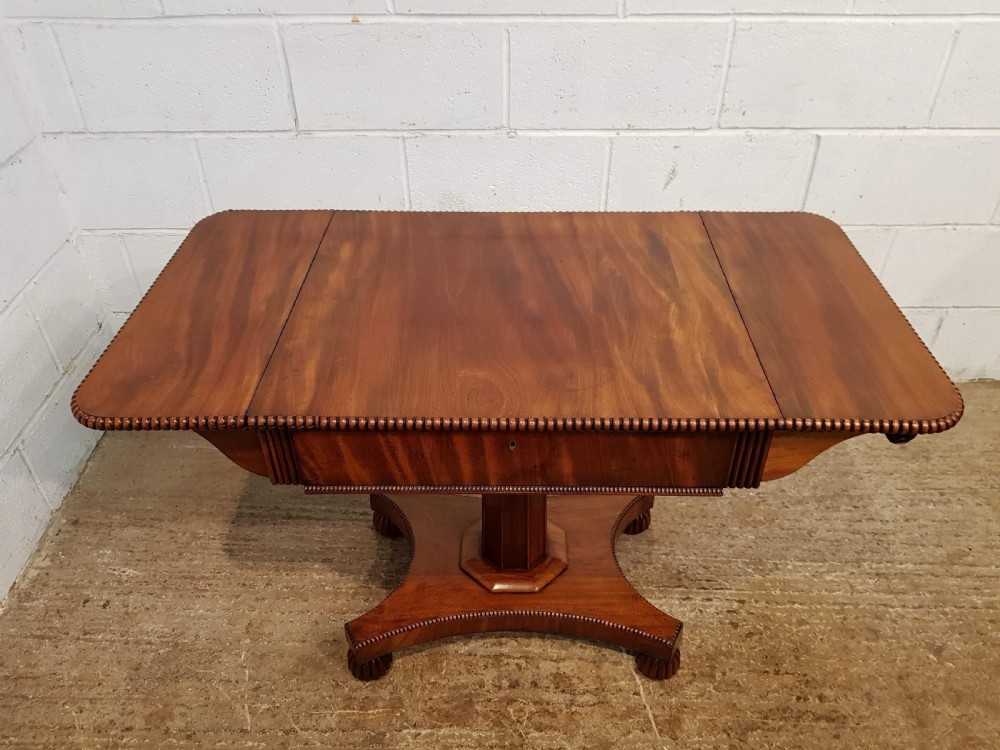 ANTIQUE REGENCY MAHOGANY DROP LEAF SOFA TABLE C1820 View V