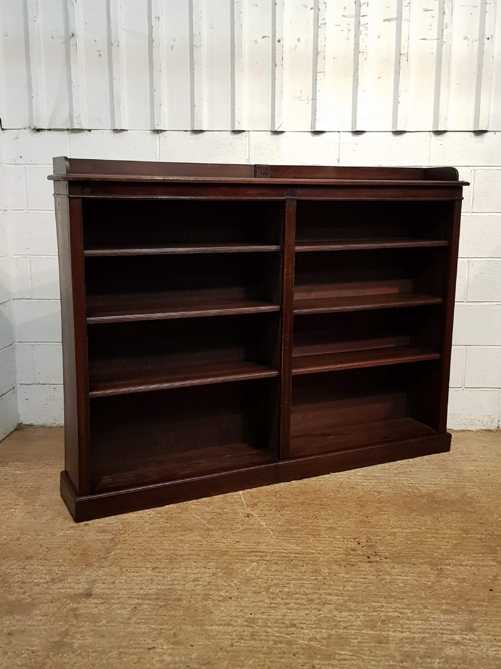 ANTIQUE VICTORIAN OAK OPEN BOOKCASE C1880 View II
