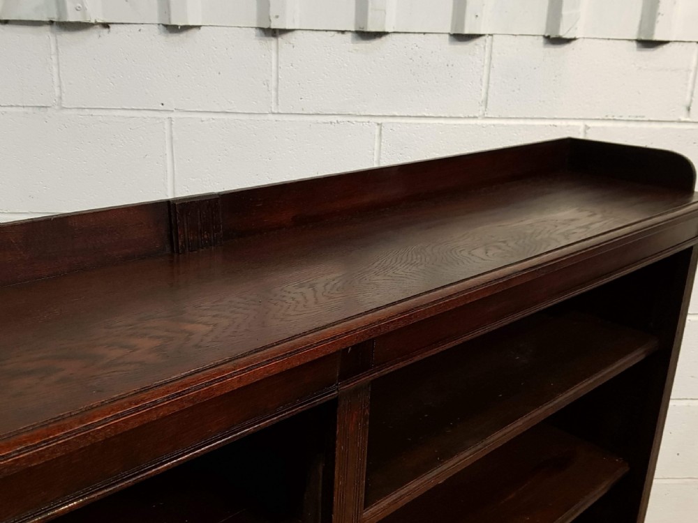 ANTIQUE VICTORIAN OAK OPEN BOOKCASE C1880 View III