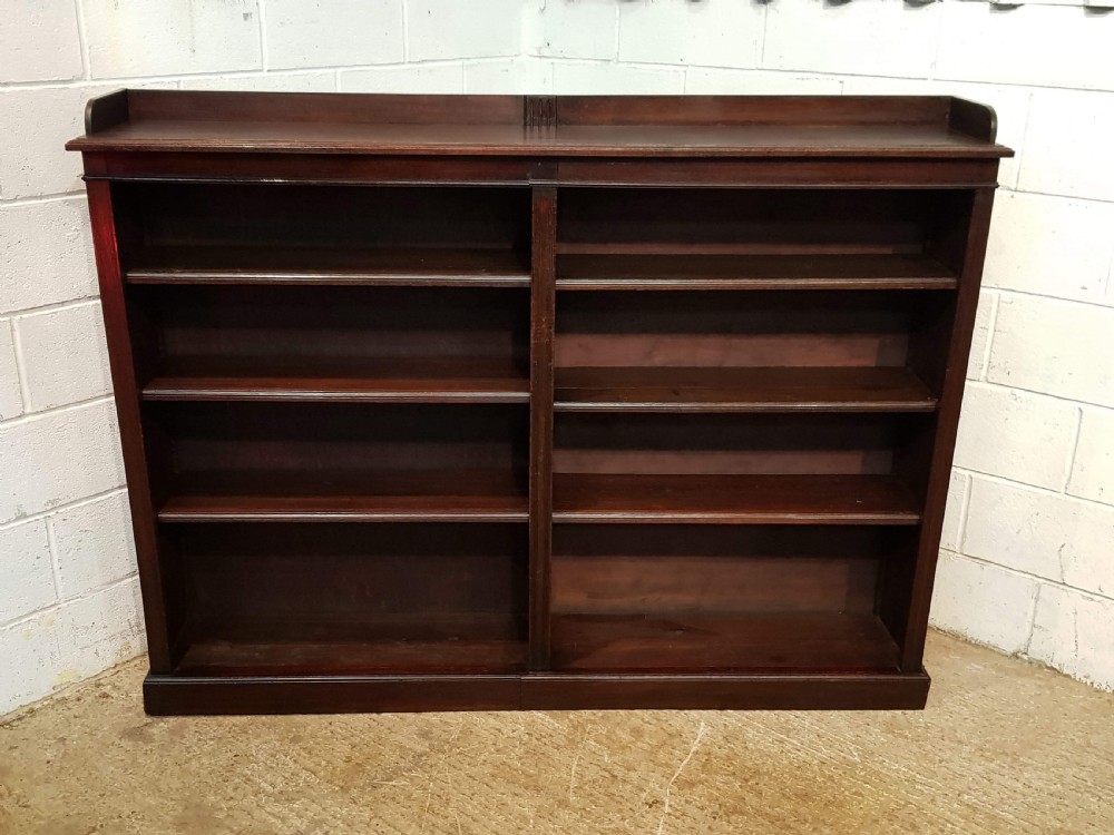 ANTIQUE VICTORIAN OAK OPEN BOOKCASE C1880 View IV