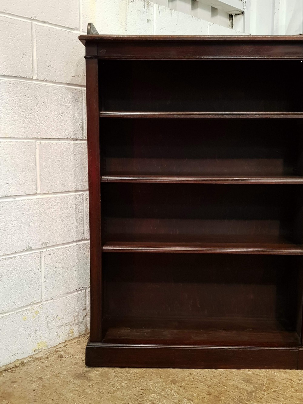 ANTIQUE VICTORIAN OAK OPEN BOOKCASE C1880 View V