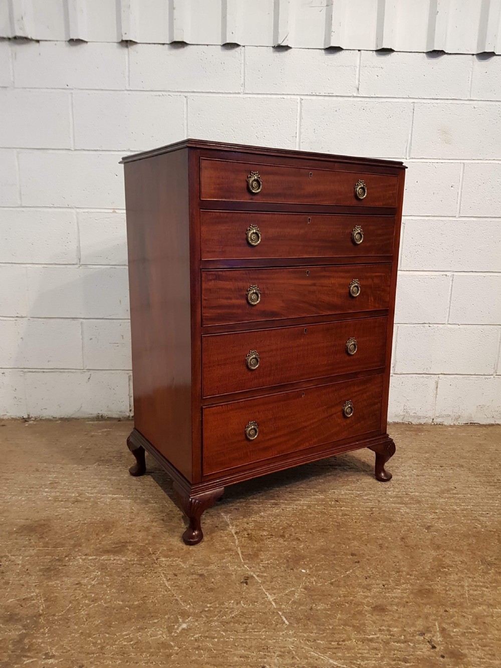 ANTIQUE EDWARDIAN REGENCY MAHOGANY TALL NARROW CHEST OF DRAWERS C1900 View II