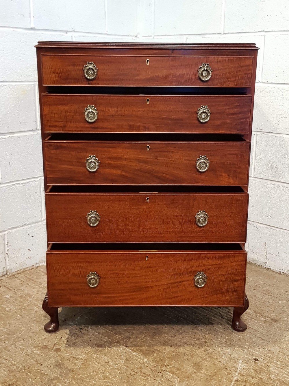 ANTIQUE EDWARDIAN REGENCY MAHOGANY TALL NARROW CHEST OF DRAWERS C1900 View IV