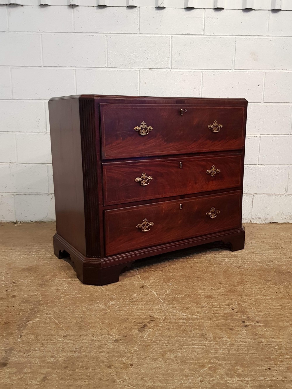 ANTIQUE REGENCY MAHOGANY SECRETAIRE CHEST WITH SECRET DRAWERS C1820 View II