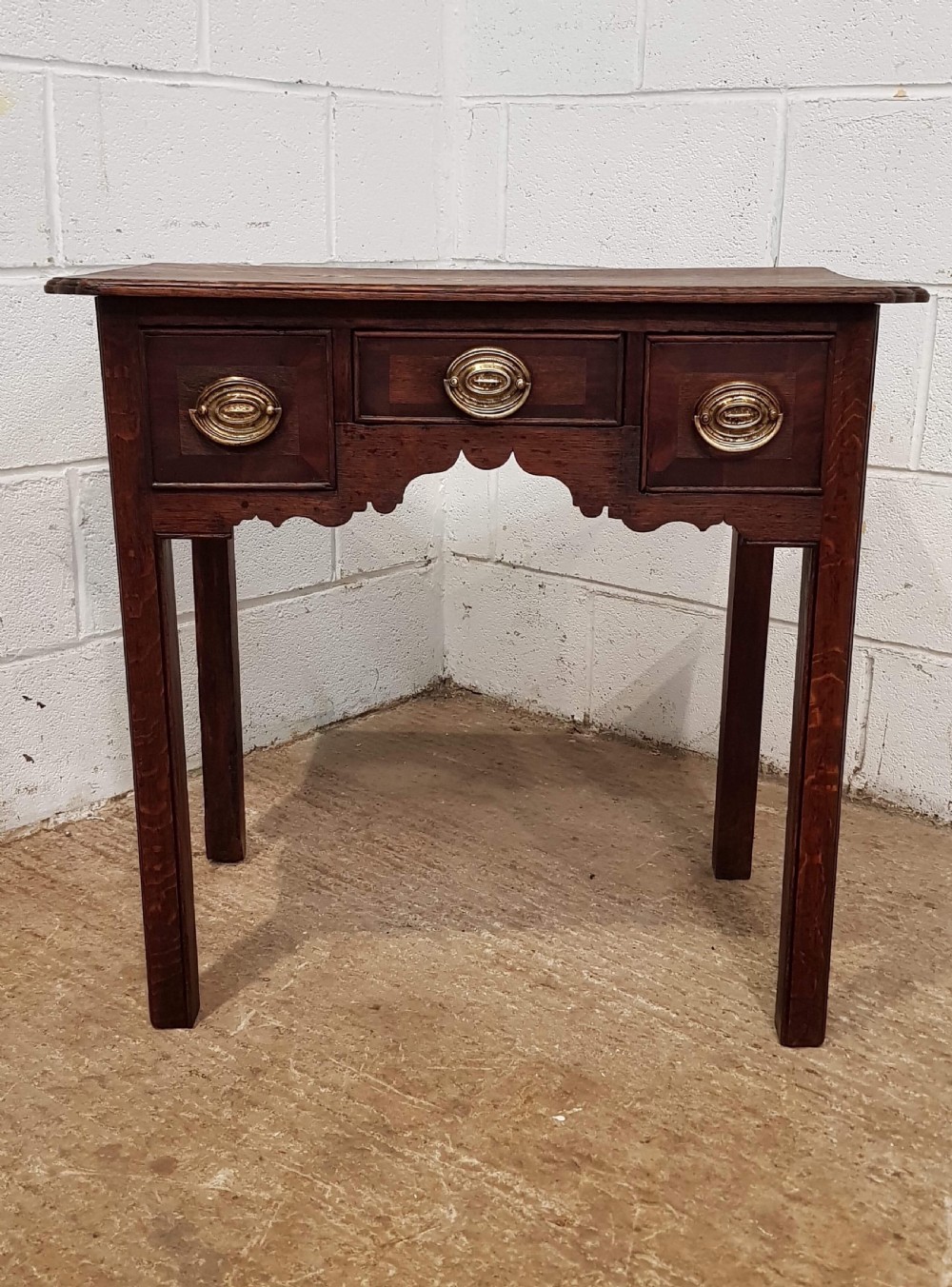 ANTIQUE GEORGIAN PERIOD COUNTRY OAK LOW BOY C1780 View V