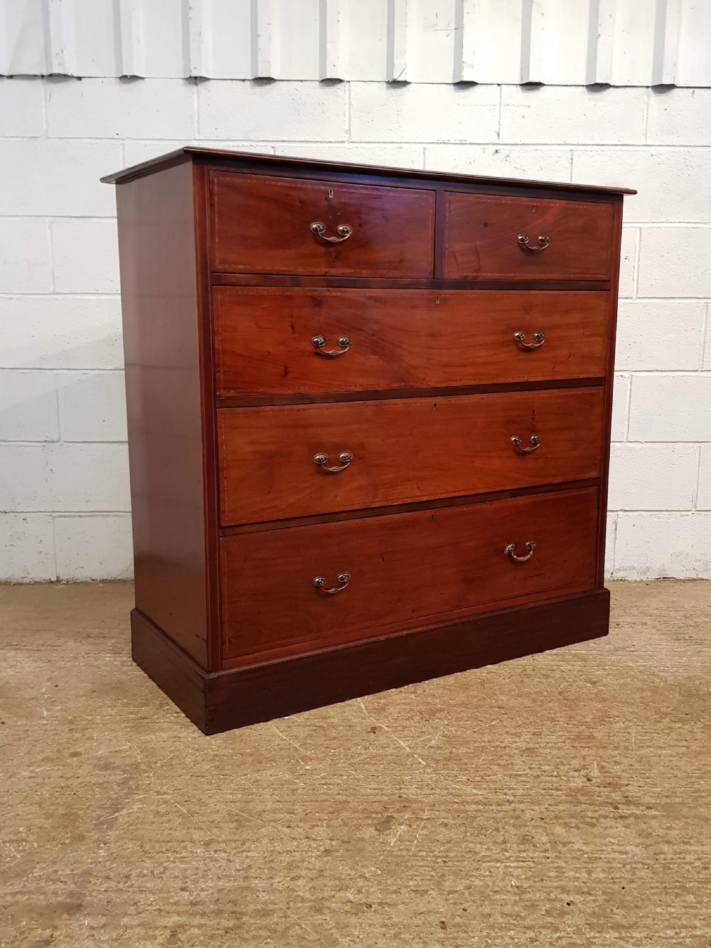 ANTIQUE LARGE EDWARDIAN MAHOGANY CHEST OF DRAWERS C1900 View III