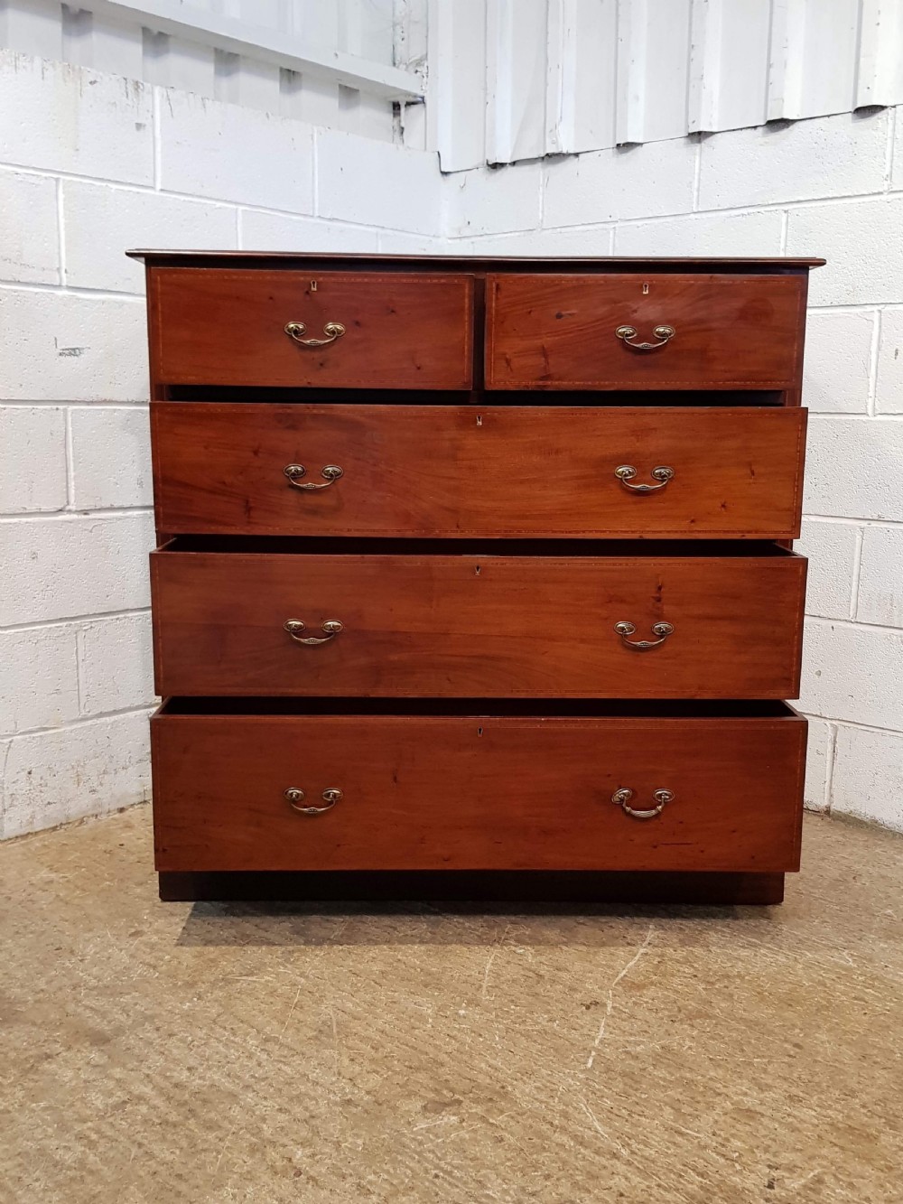 ANTIQUE LARGE EDWARDIAN MAHOGANY CHEST OF DRAWERS C1900 View IV