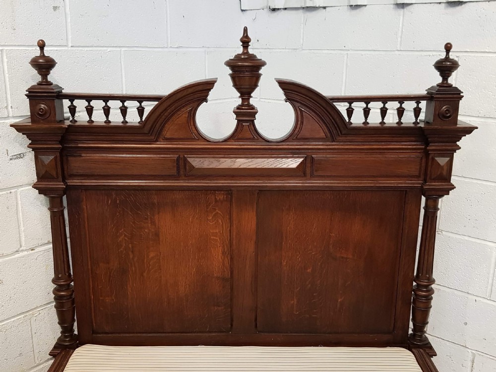 ANTIQUE FRENCH NAPOLEON 111 OAK DOUBLE BED C1880 View IV