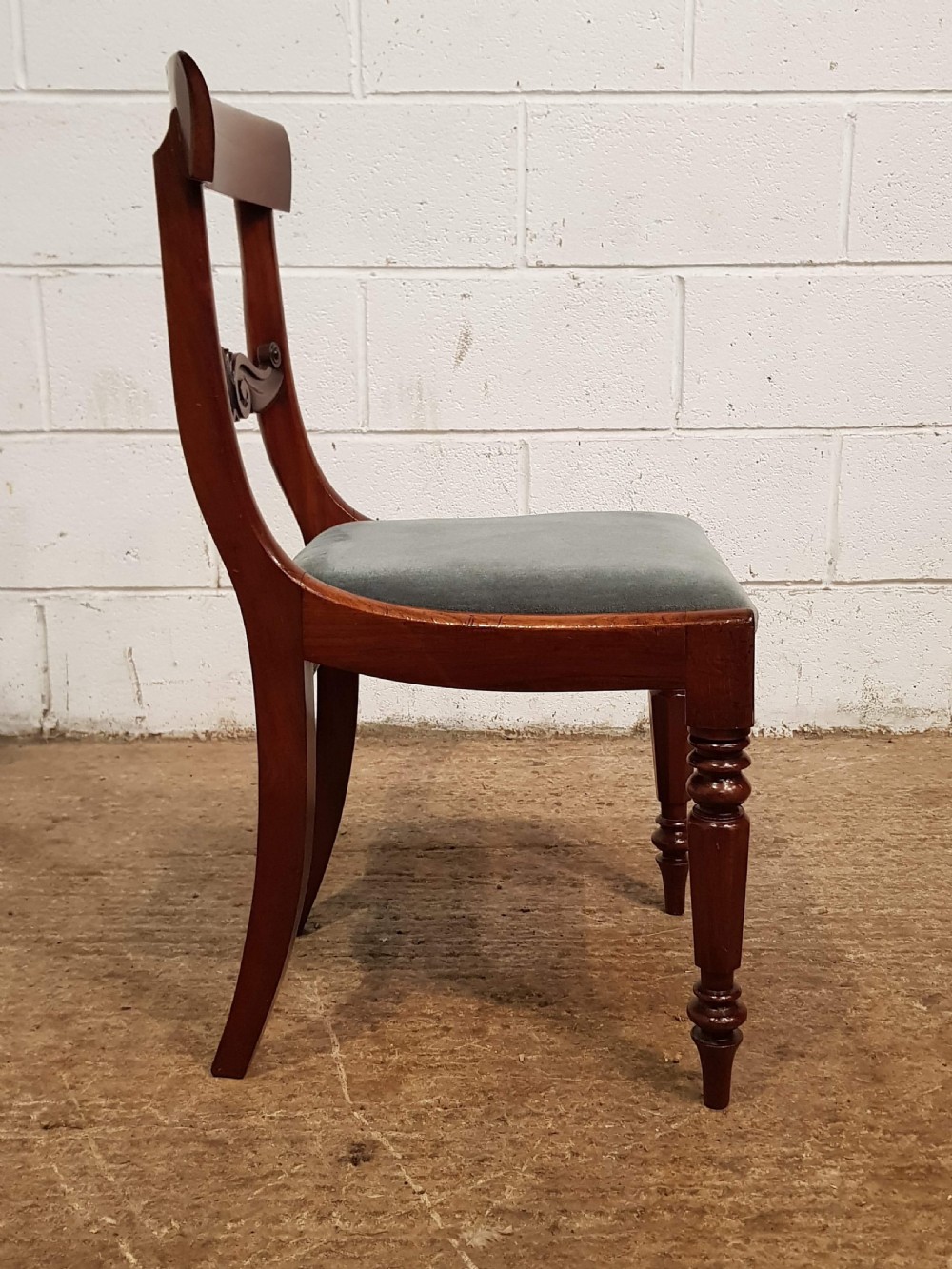 ANTIQUE SET SIX WILLIAM 1V MAHOGANY DINING CHAIRS C1830 View IV