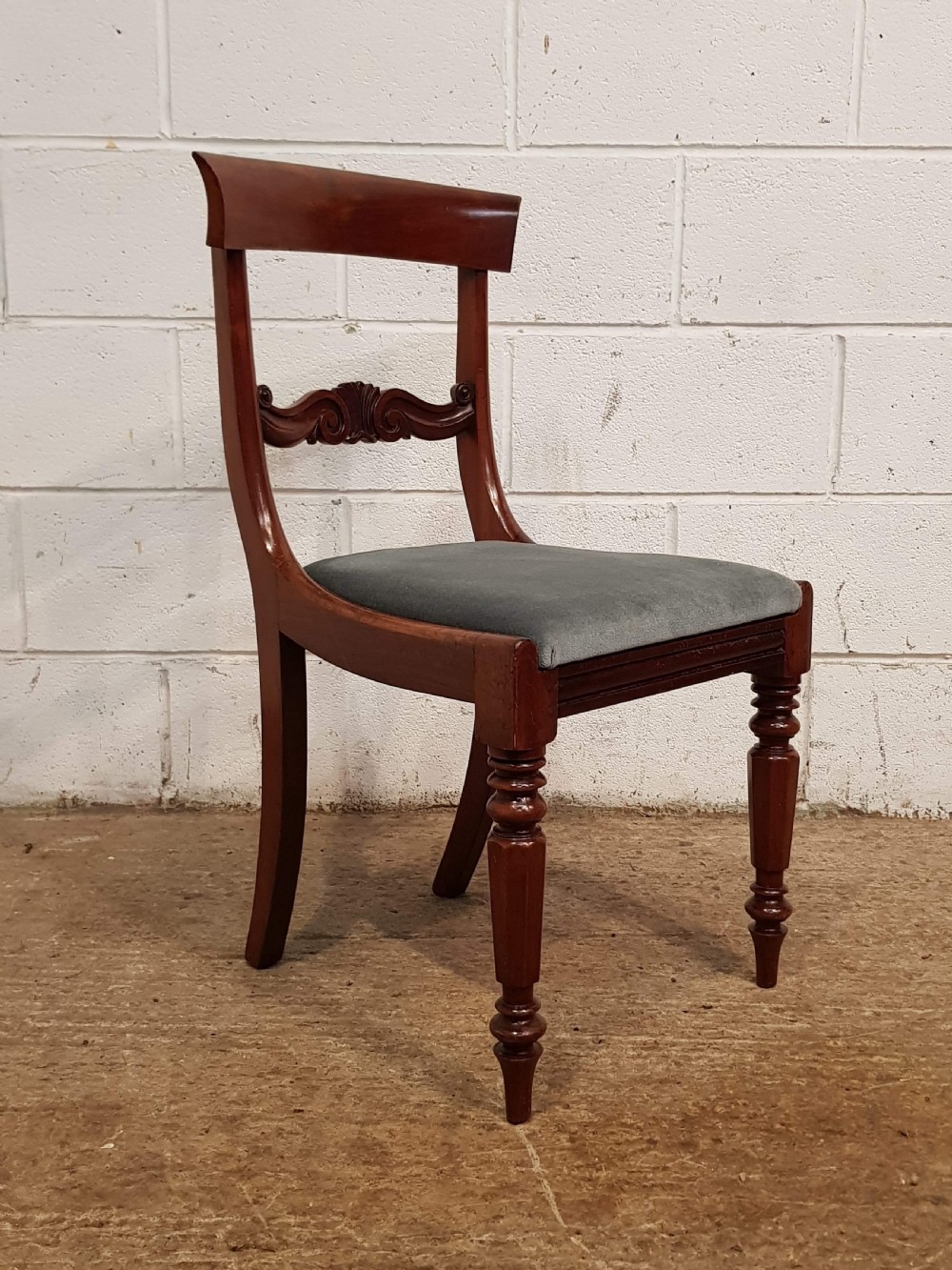 ANTIQUE SET SIX WILLIAM 1V MAHOGANY DINING CHAIRS C1830 View V