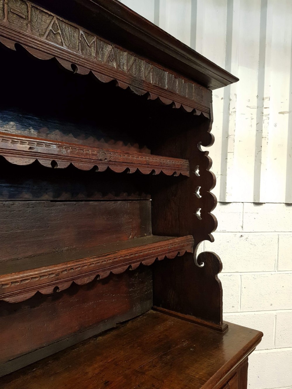 ANTIQUE 18TH CENTURY FRENCH PROVINCIAL JOINED OAK DRESSER C1771 View V