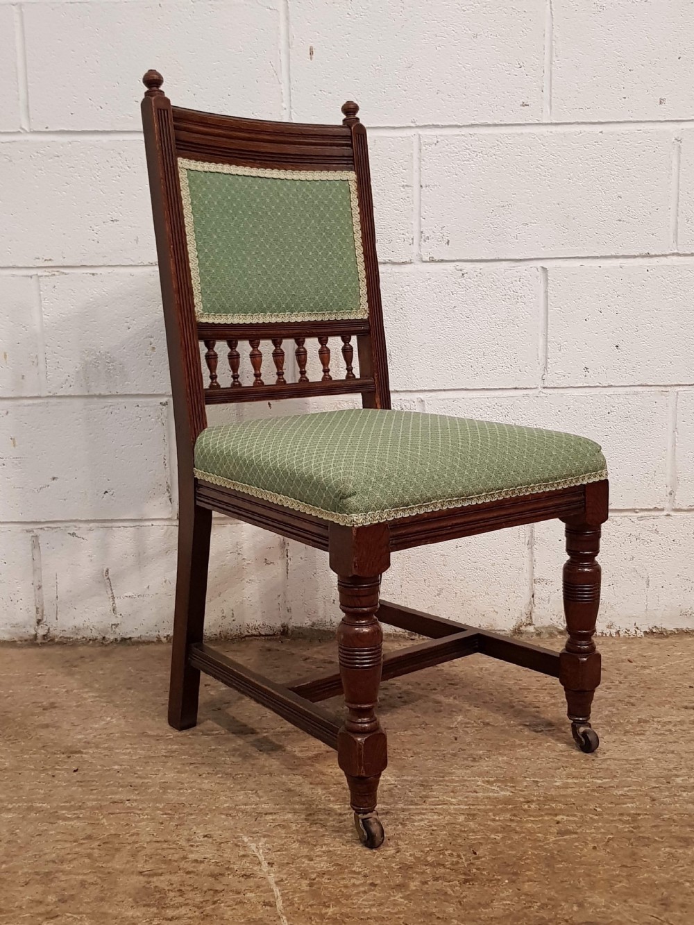 ANTIQUE SET SIX  VICTORIAN OAK DINING CHAIRS C1880 View II