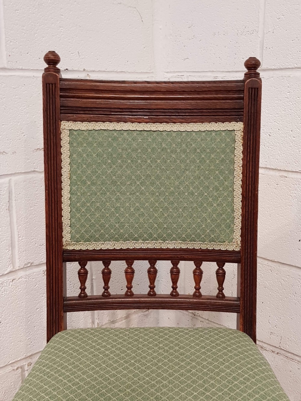 ANTIQUE SET SIX  VICTORIAN OAK DINING CHAIRS C1880 View IV