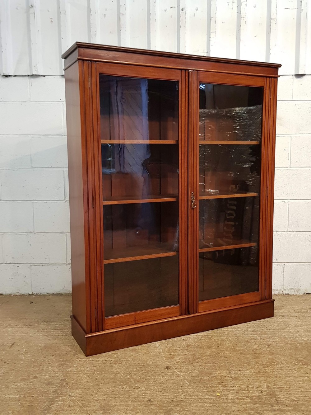 ANTIQUE VICTORIAN MAHOGANY GLAZED BOOKCASE C1880 View II