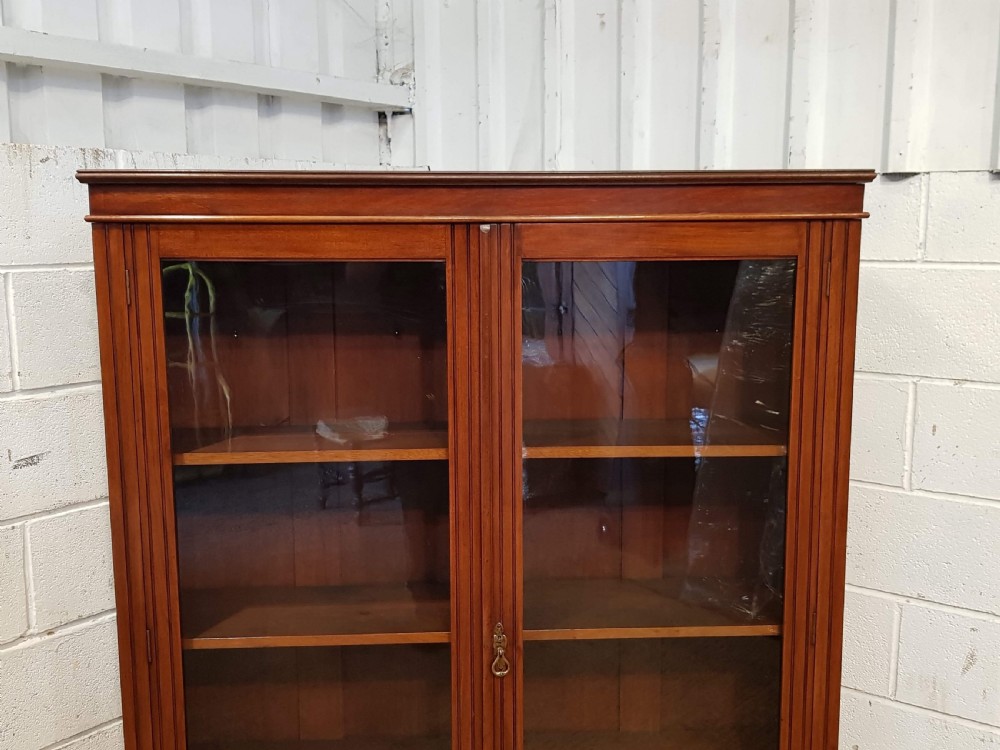 ANTIQUE VICTORIAN MAHOGANY GLAZED BOOKCASE C1880 View IV