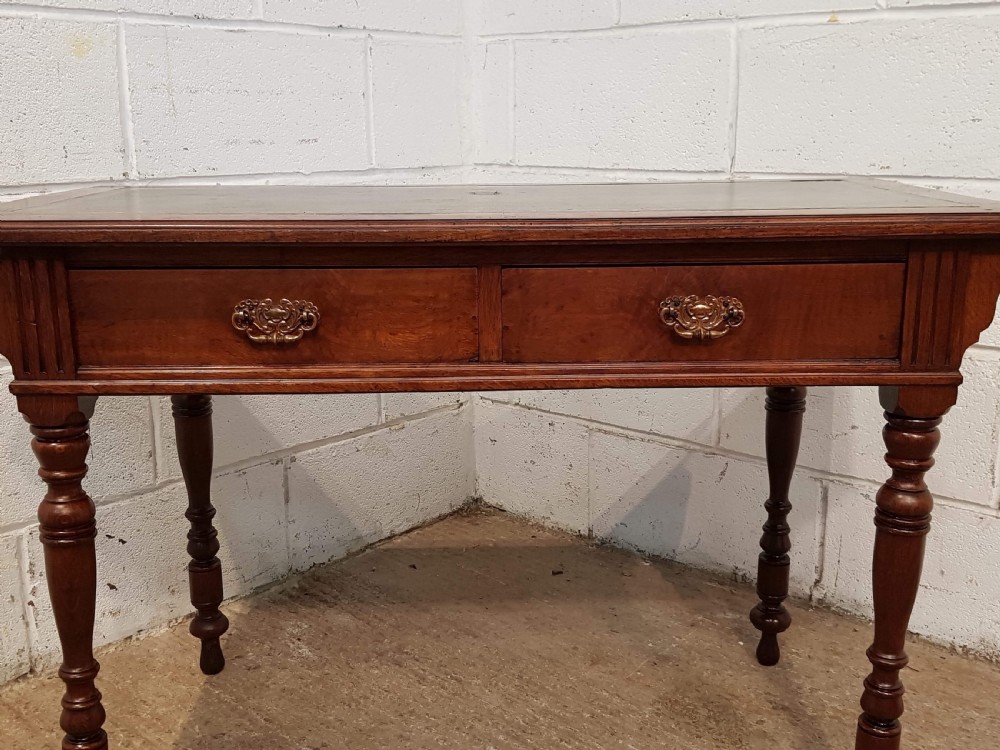 ANTIQUE VICTORIAN AESTHETIC BURR OAK WRITING TABLE C1880 View III