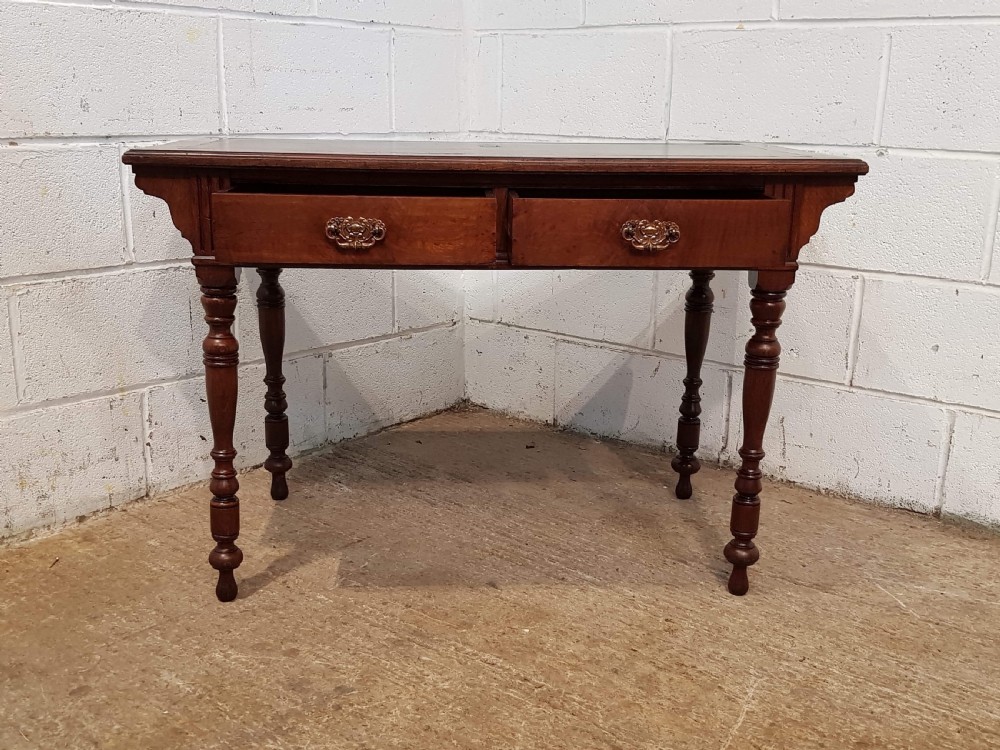 ANTIQUE VICTORIAN AESTHETIC BURR OAK WRITING TABLE C1880 View IV