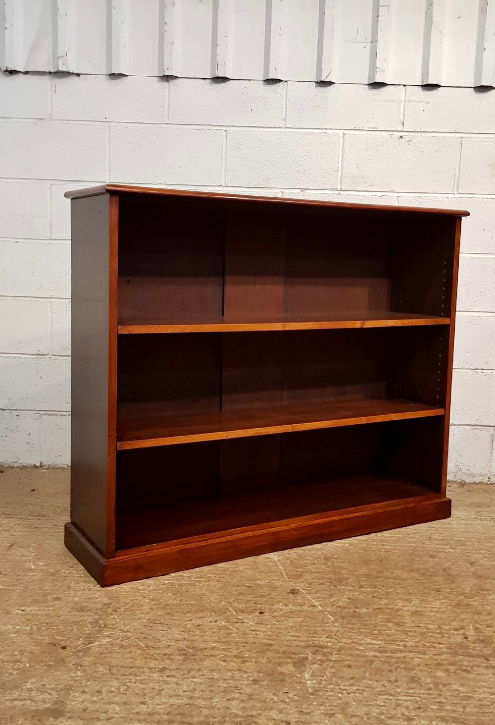 ANTIQUE VICTORIAN WALNUT OPEN BOOKCASE C1880 View II