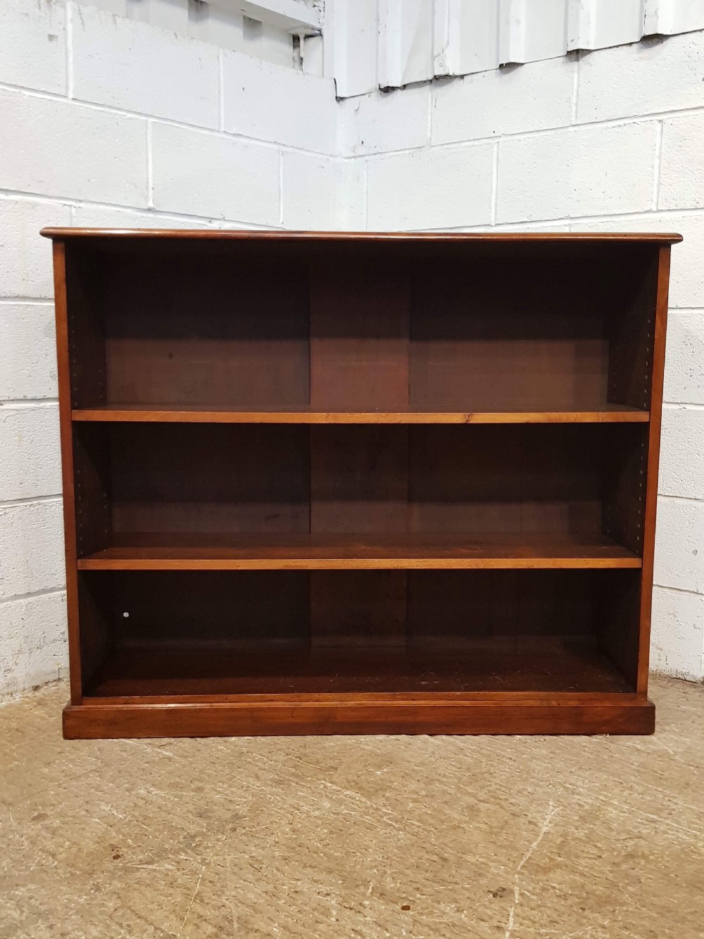 ANTIQUE VICTORIAN WALNUT OPEN BOOKCASE C1880 View V